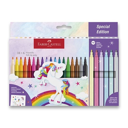 Papírenské zboží - Fixy Faber-Castell Unicorn 24 barev