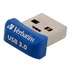 Papírenské zboží - Verbatim USB flash meghajtó, USB 3.0 (3.2 Gen 1), 32 GB, nano, Store N Stay, kék, 98710, USB