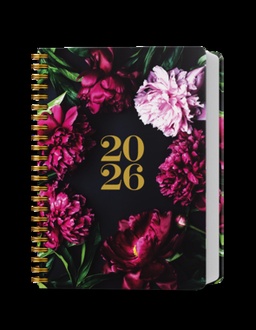 Papírenské zboží - Týdenní diář - Oskar - Twin - Pivoňky