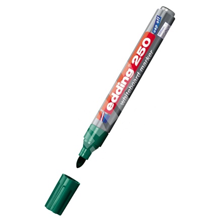 Papírenské zboží - Popisovač na bílou tabuli a flipchart "250", zelená, 1-3mm, kuželový hrot, EDDING