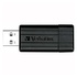 Papírenské zboží - Verbatim USB flash meghajtó, USB 2.0, 64 GB, PinStripe, Store N Go, fekete, 49065, USB A, magassággal