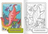 Papírenské zboží - Kifestőkönyv - A4 - matricákkal - Dinoszauruszok