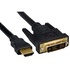 Papírenské zboží - DVI kábel (18+1) M- HDMI M, 3m, fekete, logó, buborékfólia