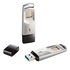 Papírenské zboží - Apacer USB flash meghajtó, USB 3.0 (3.2 Gen 1), 64 GB, AH651, ezüst, AP64GAH651S-1, USB A,