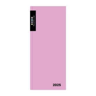 Papírenské zboží - Diář PVC měsíční 2025 PASTELINI růžová