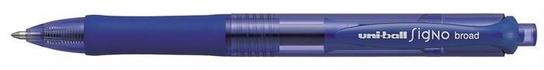 Papírenské zboží - UM-152 zselés toll, kék, 0,3 mm, kinyomó mechanizmus, UNI