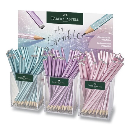 Papírenské zboží - Grafitová tužka Faber-Castell Sparkle - perleťové odstíny stojánek, 144 ks