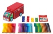 Papírenské zboží - Gyermek markerek Faber-Castell 155533 Csatlakozó bádog autó, 33 szín