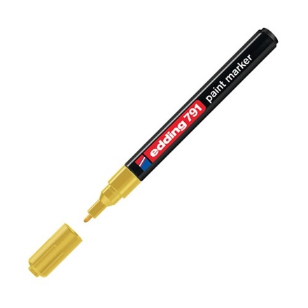 Papírenské zboží - Lakový popisovač "791", zlatá, 1-2mm, EDDING