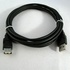 Papírenské zboží - USB kábel (2.0), USB A M- USB A F, 3 m, fekete, Logo Economy