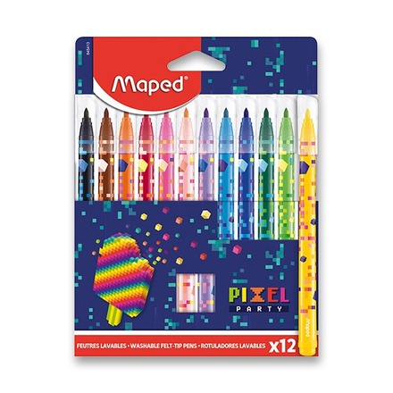Papírenské zboží - Dětské fixy Maped Pixel Party 12 barev