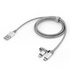 Papírenské zboží - USB kábel (2.0), USB A M- USB micro M, 1m, 2 ezüst, Verbatim, doboz, 48869, állítható