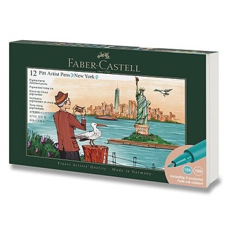 Papírenské zboží - Popisovače Faber-Castell Pitt Artist Pen New York - 12 ks