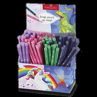 Papírenské zboží - Grafitové tužky a jumbo tužky Faber-Castell Unicorn & Dinosaurus stojánek, 120 ks