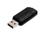 Papírenské zboží - USB flash meghajtó PinStripe, fekete, 64 GB, USB 2.0, 10/4MB/sec, SZÓRADÍTÁS