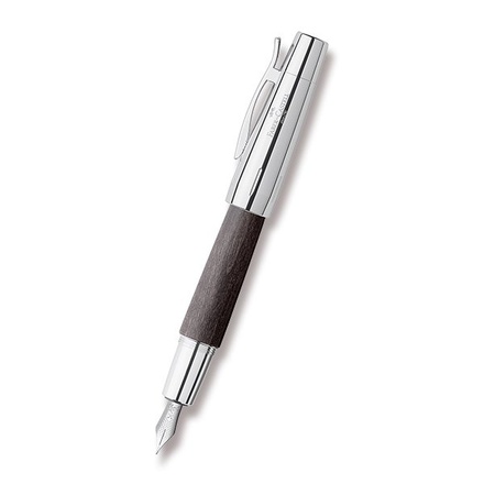 Papírenské zboží - Faber-Castell e-motion Wood Black plnicí pero, hrot F