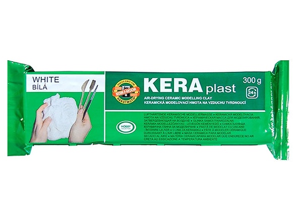 Papírenské zboží - Modelovací hmota keraplast 131708 bílá 300g