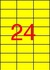 Papírenské zboží - Címke, 70 x 37 mm, sárga, 2400db/csomag, APLI