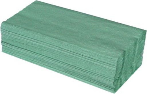 Papírenské zboží - Papírové ručníky ZZ, 2-vrstvé, 24 x 23 cm, zelené [200 ks]