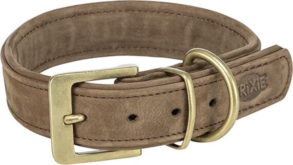 Papírenské zboží - Obojek PURE kožený, hnědáS-M: 31-37 cm/ 30 mm