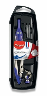 Papírenské zboží - Kružítko Maped Origin Set - 3dílná sada, mix barev