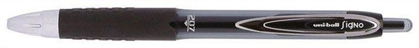 Papírenské zboží - UMN-207 zselés toll, fekete, 0,4 mm, kinyomó mechanizmus, UNI