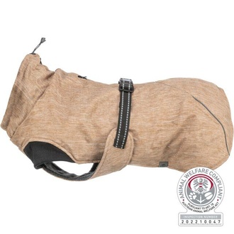 Papírenské zboží - Zateplený zimní kabátek RIOM, pískováS:35cm, hruď:36-54cm, krk: do 38cm