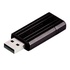 Papírenské zboží - Verbatim USB flash meghajtó, 2.0, 128 GB, Pinstripe, fekete, 49071