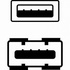 Papírenské zboží - USB kábel (2.0), USB A M- USB A F, 1,8 m, fekete