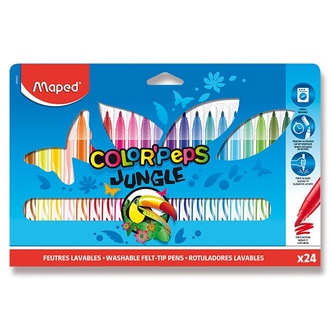 Papírenské zboží - Dětské fixy Maped Color'Peps Jungle - 24 barev