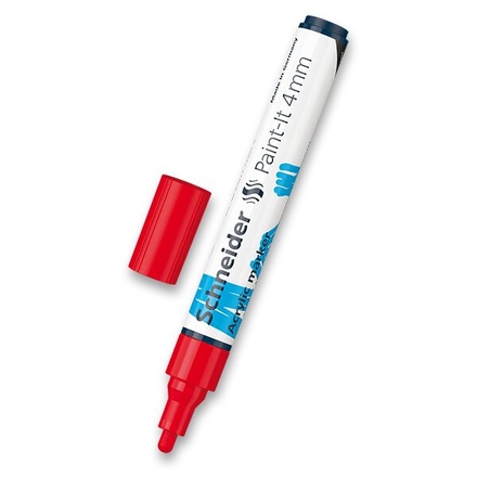 Papírenské zboží - Akrylový popisovač Schneider Paint-It 320 červená