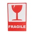 Papírenské zboží - FRAGILE / Törékeny (piros pohár) szállítási öntapadó címkék 80x120 mm, 200 db 