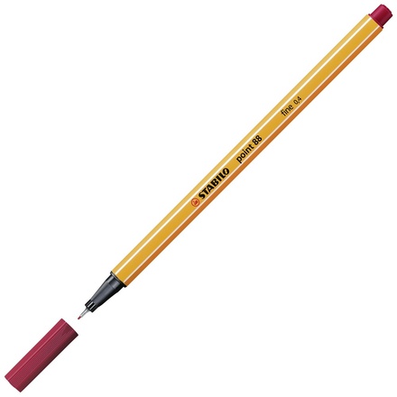 Papírenské zboží - Jemný liner STABILO point 88 tmavě červená 88/50