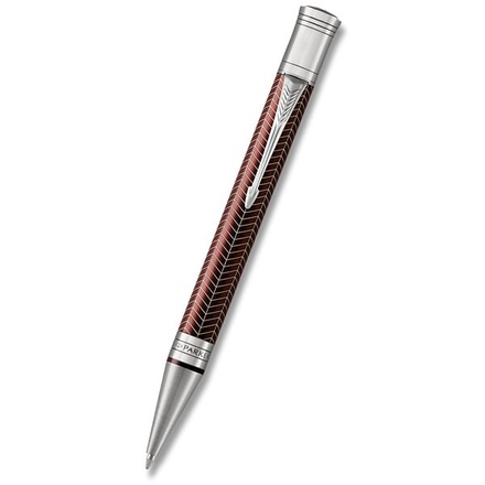 Papírenské zboží - Parker Duofold Prestige Burgundy Chevron kuličková tužka