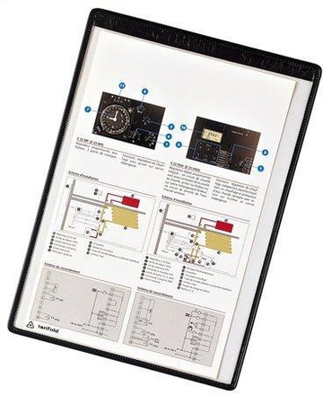 Papírenské zboží - Prezentační kapsa, černá, magnetická, A4, PVC, TARIFOLD