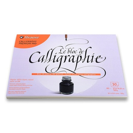 Papírenské zboží - Blok Clairefontaine Calligraphy Pad A5, 30 listů, 125 g