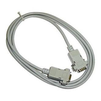 Papírenské zboží - Datový kabel sériový RS-232, 9 pin M- 9 pin F, 2m, prodlužovací, šedý, Logo, blistr