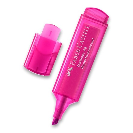 Papírenské zboží - Zvýrazňovač Faber-Castell  Textliner 1546 růžový