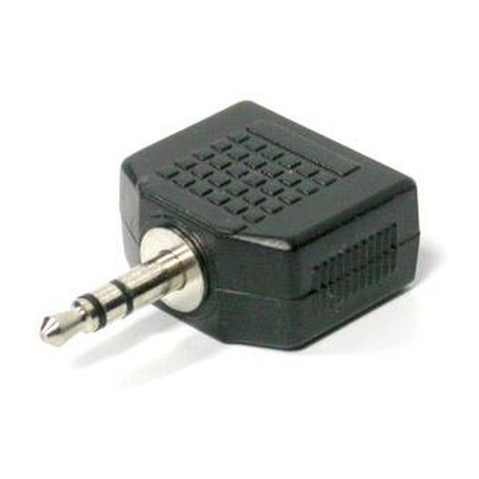 Papírenské zboží - Audio Rozdvojka, Jack (3,5mm) M-Jack (3,5mm) 2x F, 0, stereo, černá, Logo
