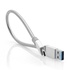 Papírenské zboží - USB-kábel (3.1), USB A M- USB C M, 0,3 m, ezüst, Verbatim, doboz, 48868