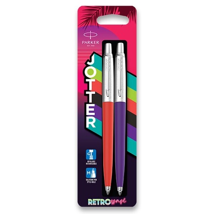 Papírenské zboží - Kuličkové pero Parker Jotter Originals Retro´80s blistr, sada 2 ks