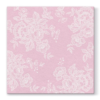 Papírenské zboží - Ubrousky PAW AIRLAID L 40x40cm Soft Lace Rosa [50 ks]