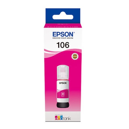 Papírenské zboží - Epson originální ink C13T00R340, 106, magenta, 70ml, Epson EcoTank ET-7700, ET-7750 Expre