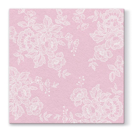 Papírenské zboží - Ubrousky PAW AIRLAID L 40x40cm Soft Lace Rosa