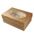 Papírenské zboží - ECO papírdoboz muffinokhoz 250x170x100 mm barna ablakos [25 db]