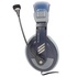 Papírenské zboží - Defender Gryphon 750, fejhallgató mikrofonnal, hangerőszabályzó, kék, zárt, 2x3.