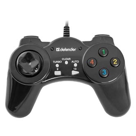 Papírenské zboží - Gamepad Defender Vortex, 13tl., USB, černý, vibrační, Windows 2000/XP/Vista/7/8/10