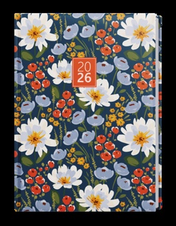 Papírenské zboží - Denní diář - David - Lamino - A5 - Květiny