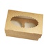 Papírenské zboží - ECO papírdoboz muffinokhoz 100x160x100 mm barna ablakkal [25 db]
