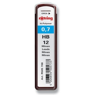 Papírenské zboží - Tuhy Rotring 0,7 mm, HB